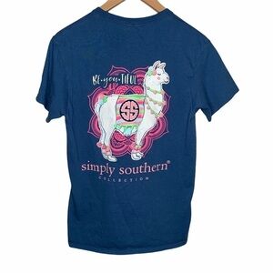 Simply Southern women’s Llama graphic t shirt S
